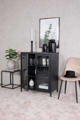 Acero Schrank - schwarz/Stahl - Schränke - ALVAHOME