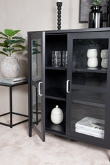 Acero Schrank - schwarz/Stahl - Schränke - ALVAHOME