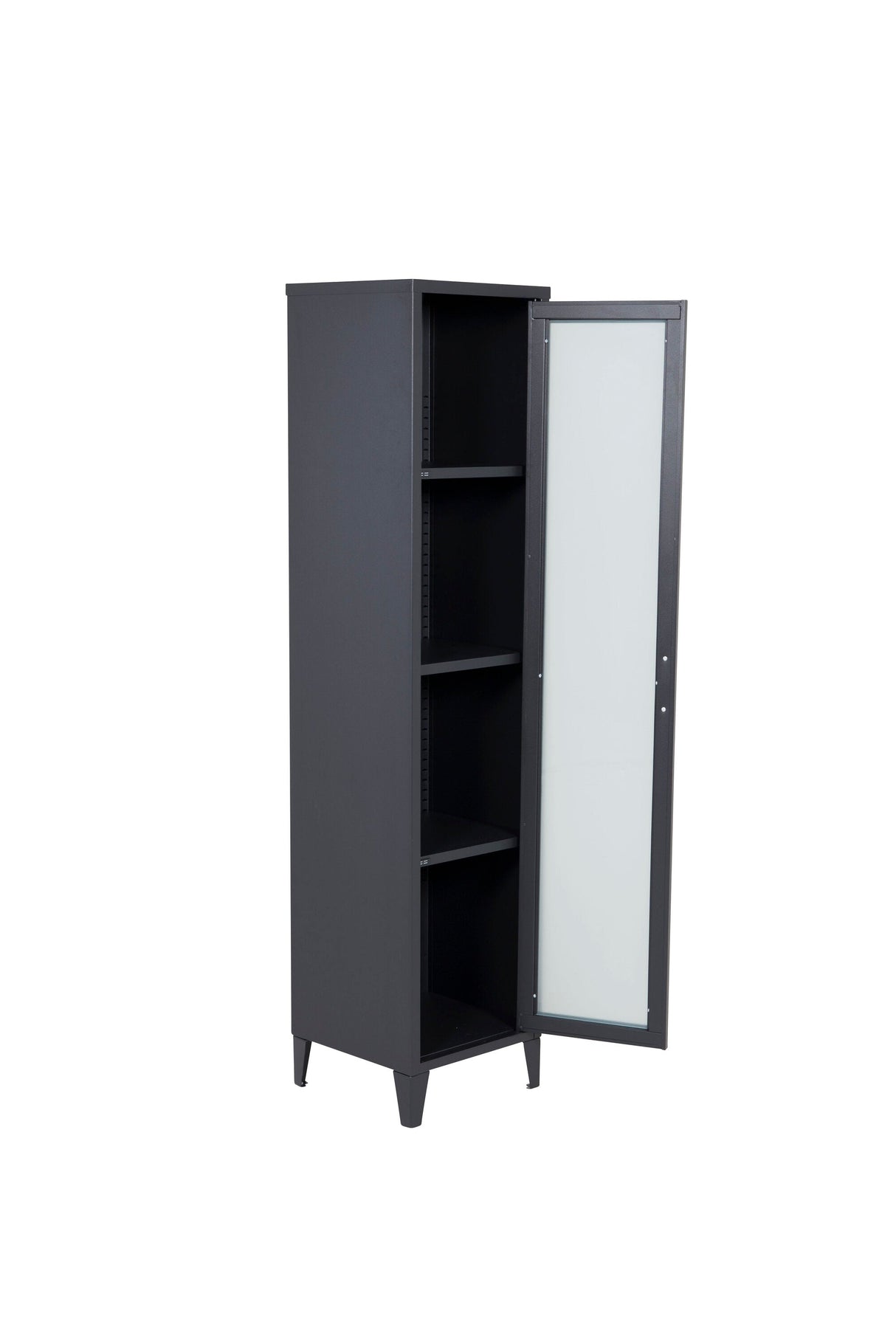 Acero Schrank - schwarz/Stahl - Schränke - ALVAHOME