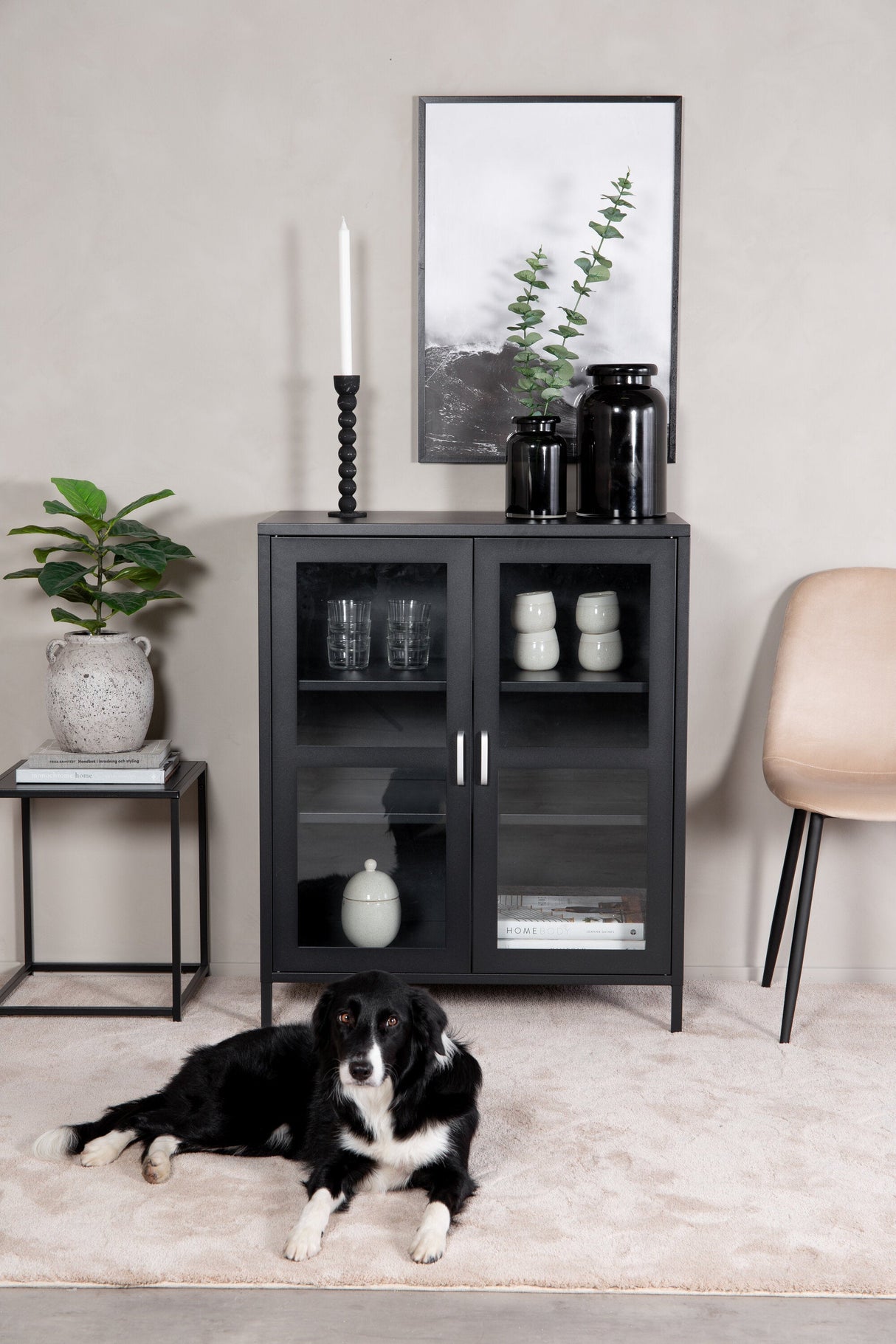 Acero Schrank - schwarz/Stahl - Schränke - ALVAHOME