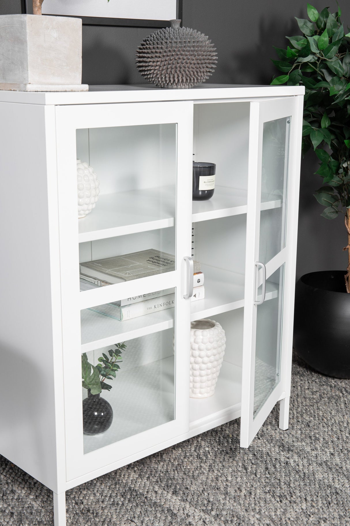 Acero Schrank - weiß/Stahl - Schränke - ALVAHOME