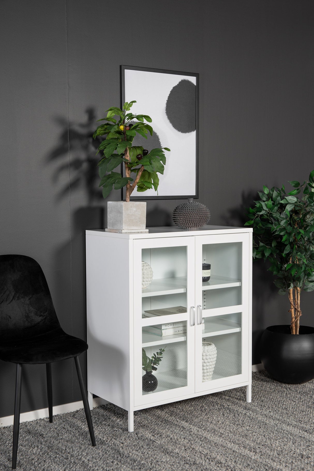 Acero Schrank - weiß/Stahl - Schränke - ALVAHOME