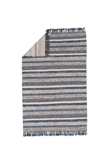 Agra Wohnzimmerteppich - blau/Wolle - Wohnzimmerteppiche - ALVAHOME