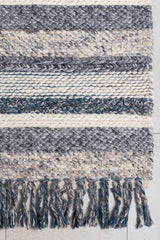 Agra Wohnzimmerteppich - blau/Wolle - Wohnzimmerteppiche - ALVAHOME