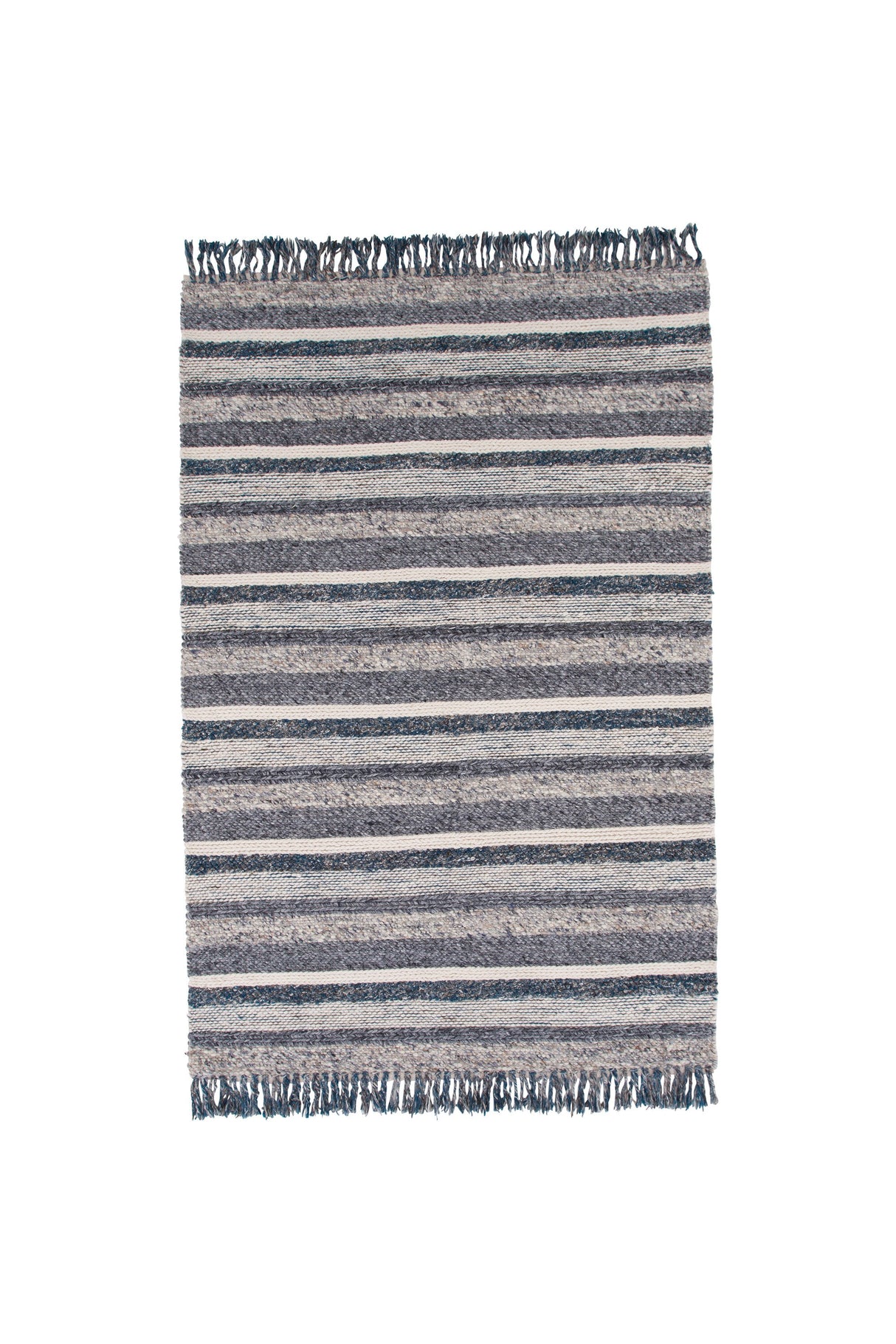 Agra Wohnzimmerteppich - blau/Wolle - Wohnzimmerteppiche - ALVAHOME