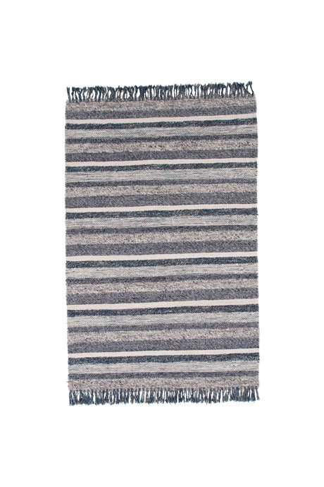 Agra Wohnzimmerteppich - blau/Wolle - Wohnzimmerteppiche - ALVAHOME