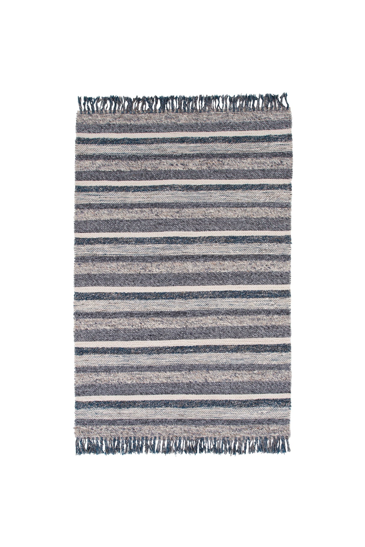Agra Wohnzimmerteppich - blau/Wolle - Wohnzimmerteppiche - ALVAHOME