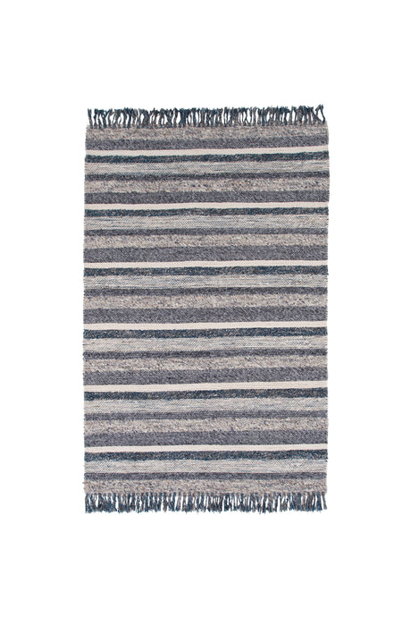 Agra Wohnzimmerteppich - blau/Wolle - Wohnzimmerteppiche - ALVAHOME