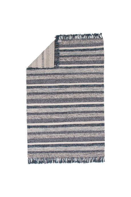 Agra Wohnzimmerteppich - blau/Wolle - Wohnzimmerteppiche - ALVAHOME