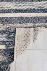 Agra Wohnzimmerteppich - blau/Wolle - Wohnzimmerteppiche - ALVAHOME