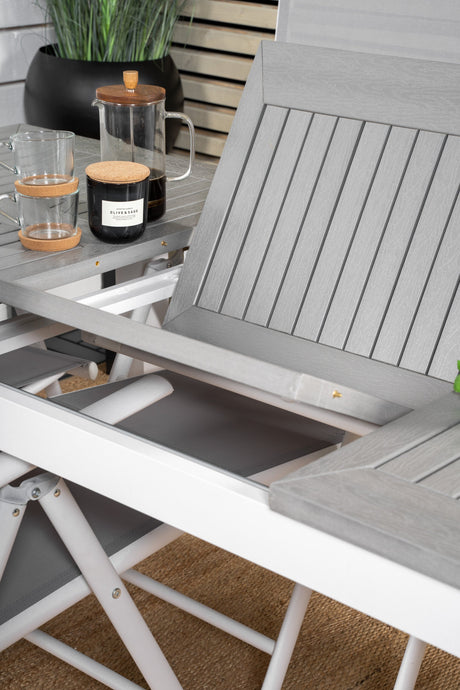 Albany Outdoor - Esstisch rechteckig - weiß/Aintwood - Outdoor - Esstische (rechteckig) - ALVAHOME