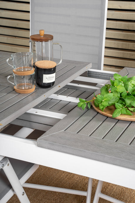 Albany Outdoor - Esstisch rechteckig - weiß/Aintwood - Outdoor - Esstische (rechteckig) - ALVAHOME