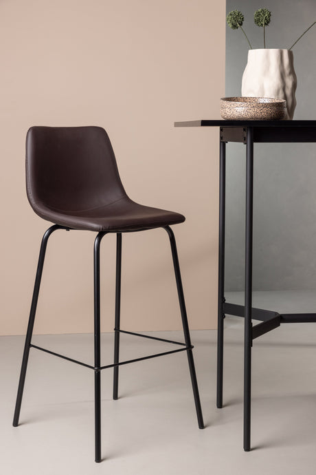 Alexi Barhocker - braun/Stahl - Barhocker - ALVAHOME