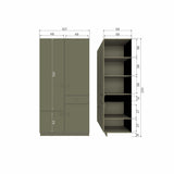 Alfie Kleiderschrank 107 cm - wald/Kiefer [fsc] - Kleiderschränke - ALVAHOME