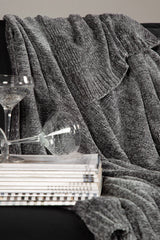Ally Decke - dunkelgrau/Polyester - Decken - ALVAHOME