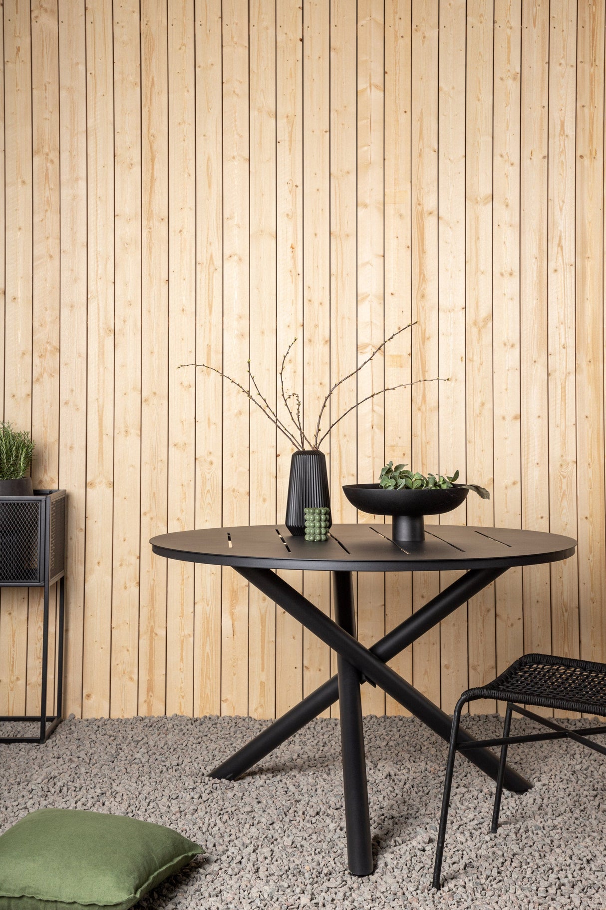 Alma Outdoor - Esstisch rund - schwarz/Aluminum - Outdoor - Esstische (rund) - ALVAHOME