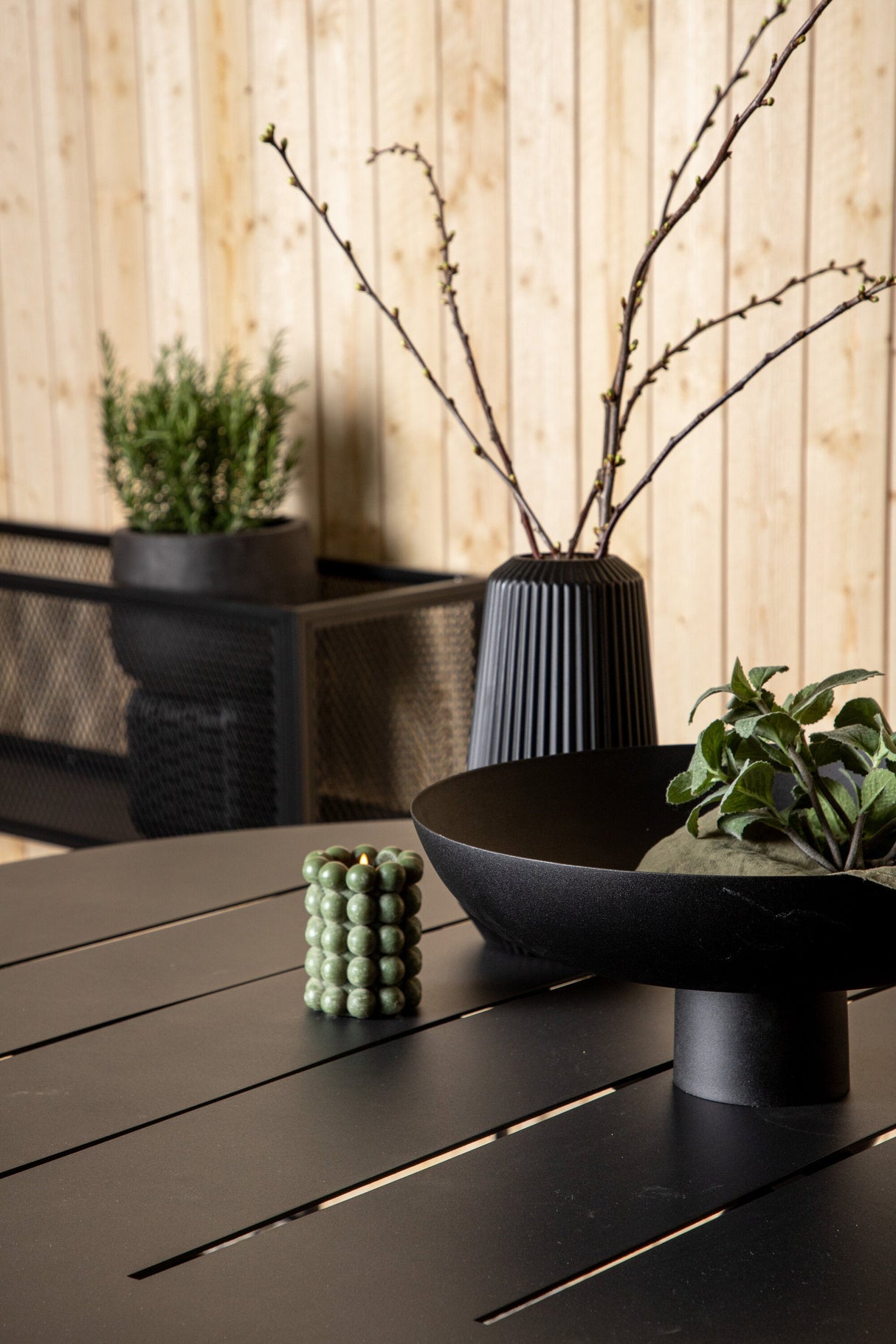 Alma Outdoor - Esstisch rund - schwarz/Aluminum - Outdoor - Esstische (rund) - ALVAHOME