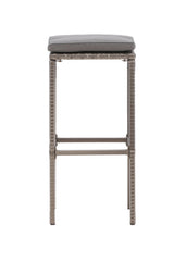 Alo Outdoor - Barhocker - grau/Weidengeflecht - Outdoor - Barhocker - ALVAHOME