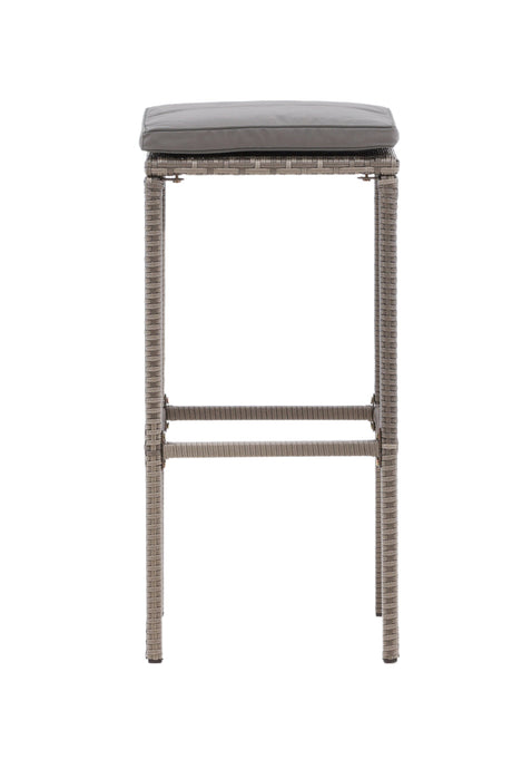 Alo Outdoor - Barhocker - grau/Weidengeflecht - Outdoor - Barhocker - ALVAHOME