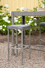 Alo Outdoor - Barhocker - grau/Weidengeflecht - Outdoor - Barhocker - ALVAHOME