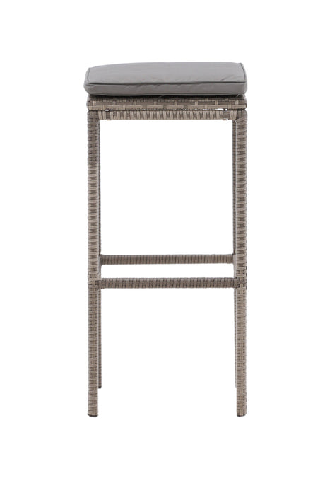 Alo Outdoor - Barhocker - grau/Weidengeflecht - Outdoor - Barhocker - ALVAHOME