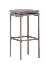 Alo Outdoor - Barhocker - grau/Weidengeflecht - Outdoor - Barhocker - ALVAHOME