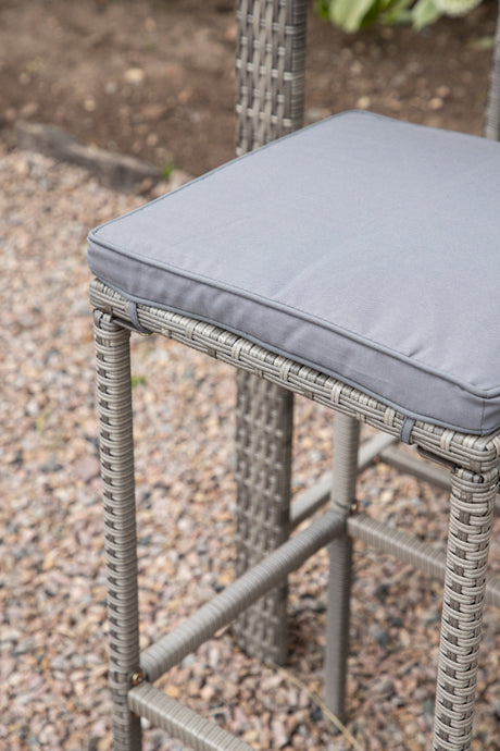 Alo Outdoor - Barhocker - grau/Weidengeflecht - Outdoor - Barhocker - ALVAHOME