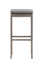 Alo Outdoor - Barhocker - grau/Weidengeflecht - Outdoor - Barhocker - ALVAHOME