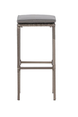 Alo Outdoor - Barhocker - grau/Weidengeflecht - Outdoor - Barhocker - ALVAHOME