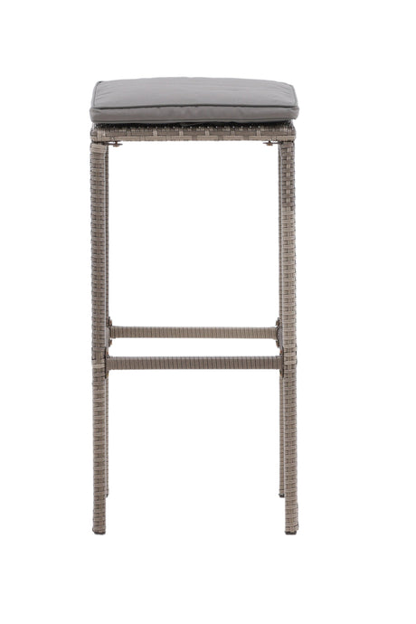 Alo Outdoor - Barhocker - grau/Weidengeflecht - Outdoor - Barhocker - ALVAHOME