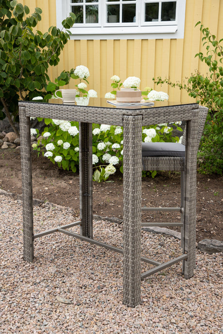 Alo Outdoor - Bartisch - grau/Weidengeflecht - Outdoor - Bartische - ALVAHOME