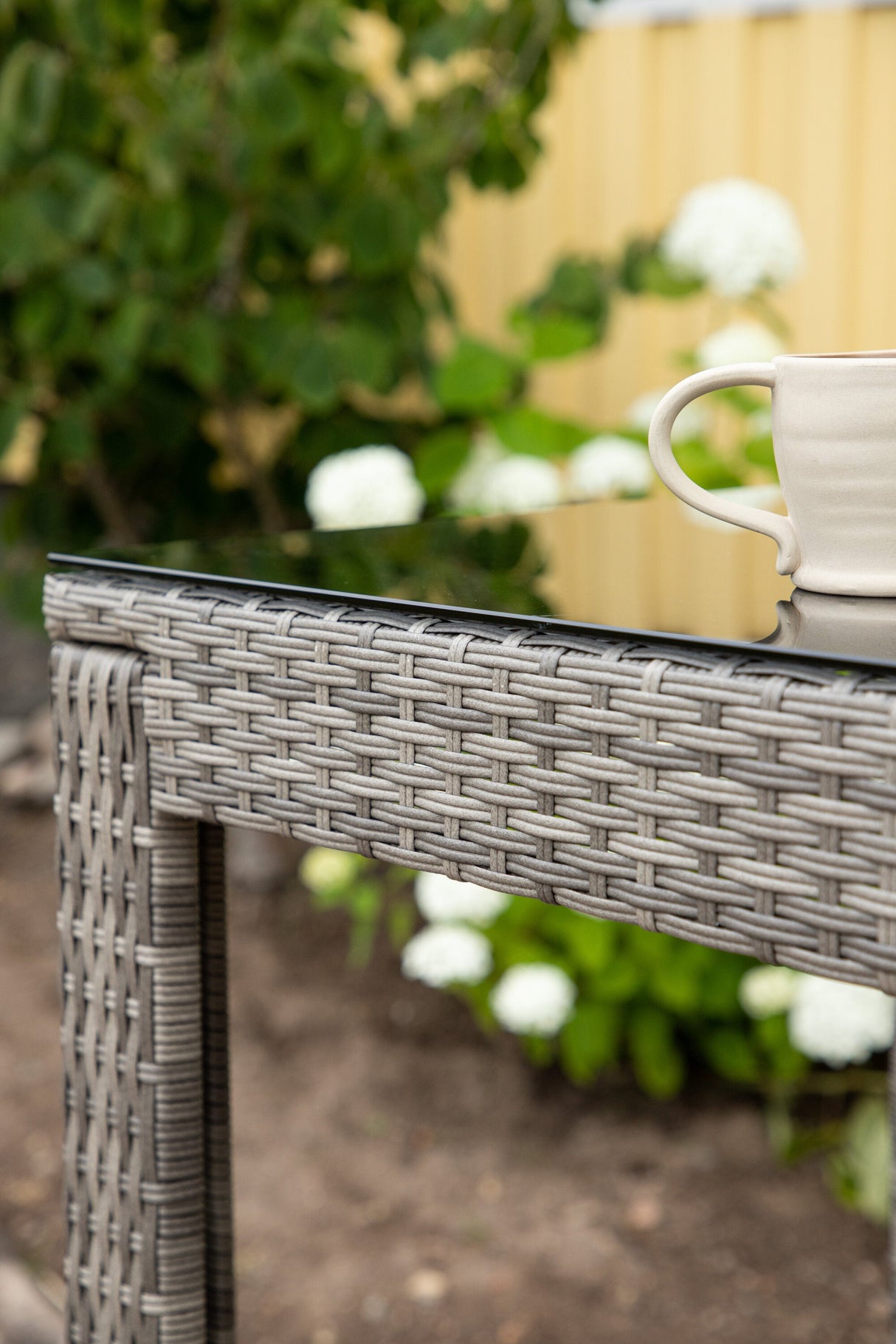 Alo Outdoor - Bartisch - grau/Weidengeflecht - Outdoor - Bartische - ALVAHOME