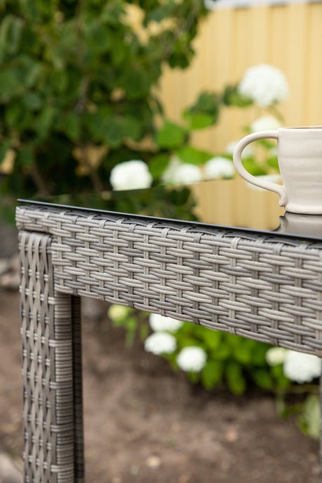 Alo Outdoor - Bartisch - grau/Weidengeflecht - Outdoor - Bartische - ALVAHOME