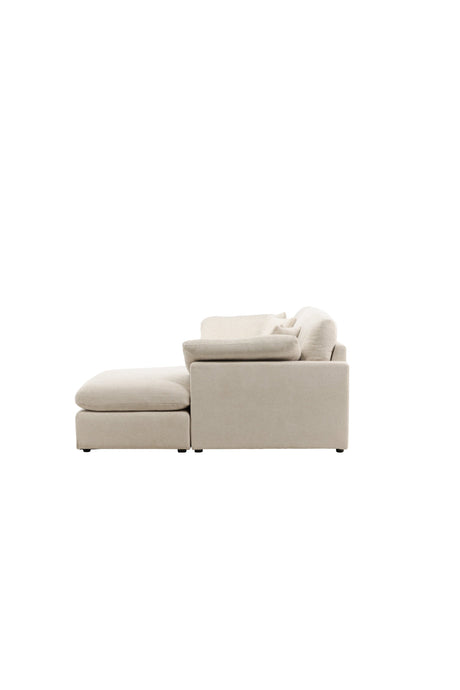 Amalfi Ecksofa - beige/Polyester - Chaiselongue Sofas - ALVAHOME