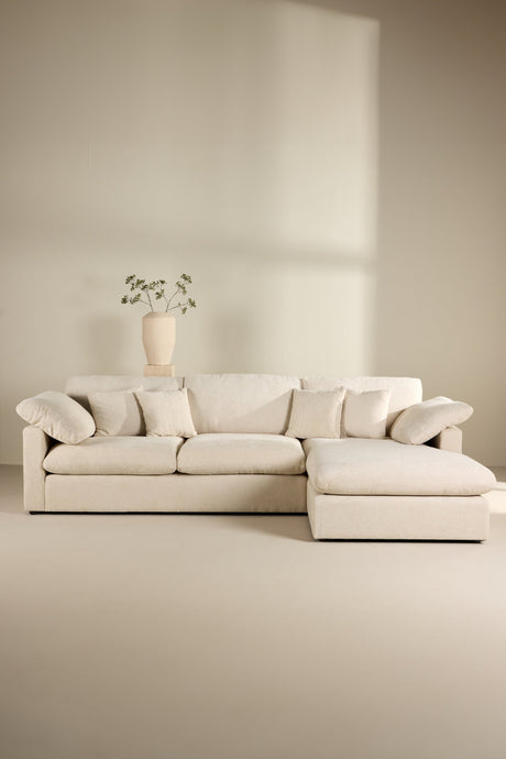 Amalfi Ecksofa - beige/Polyester - Chaiselongue Sofas - ALVAHOME