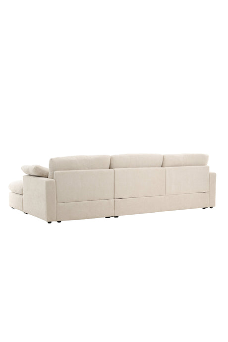 Amalfi Ecksofa - beige/Polyester - Chaiselongue Sofas - ALVAHOME
