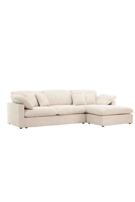 Amalfi Ecksofa - beige/Polyester - Chaiselongue Sofas - ALVAHOME