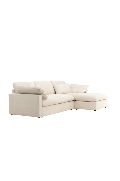 Amalfi Ecksofa - beige/Polyester - Chaiselongue Sofas - ALVAHOME
