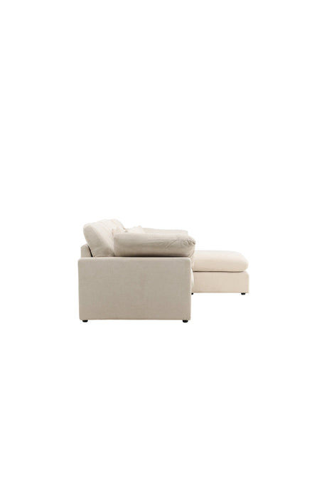 Amalfi Ecksofa - beige/Polyester - Chaiselongue Sofas - ALVAHOME