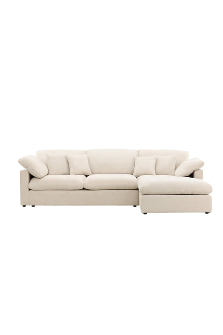 Amalfi Ecksofa - beige/Polyester - Chaiselongue Sofas - ALVAHOME