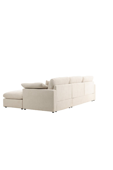 Amalfi Ecksofa - beige/Polyester - Chaiselongue Sofas - ALVAHOME