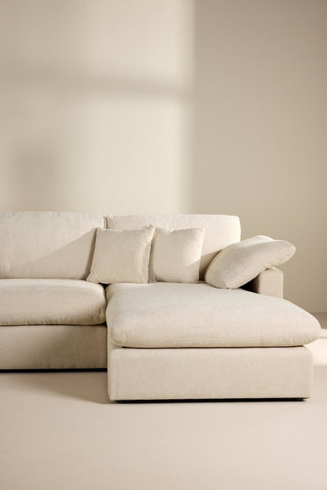 Amalfi Ecksofa - beige/Polyester - Chaiselongue Sofas - ALVAHOME