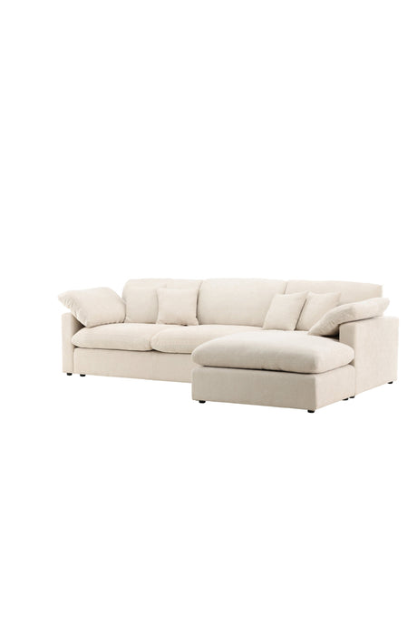 Amalfi Ecksofa - beige/Polyester - Chaiselongue Sofas - ALVAHOME