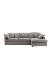 Amalfi Ecksofa - dunkelgrau/Polyester - Chaiselongue Sofas - ALVAHOME