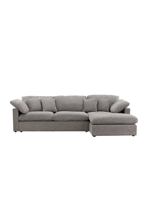 Amalfi Ecksofa - dunkelgrau/Polyester - Chaiselongue Sofas - ALVAHOME