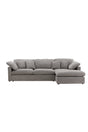 Amalfi Ecksofa - dunkelgrau/Polyester - Chaiselongue Sofas - ALVAHOME