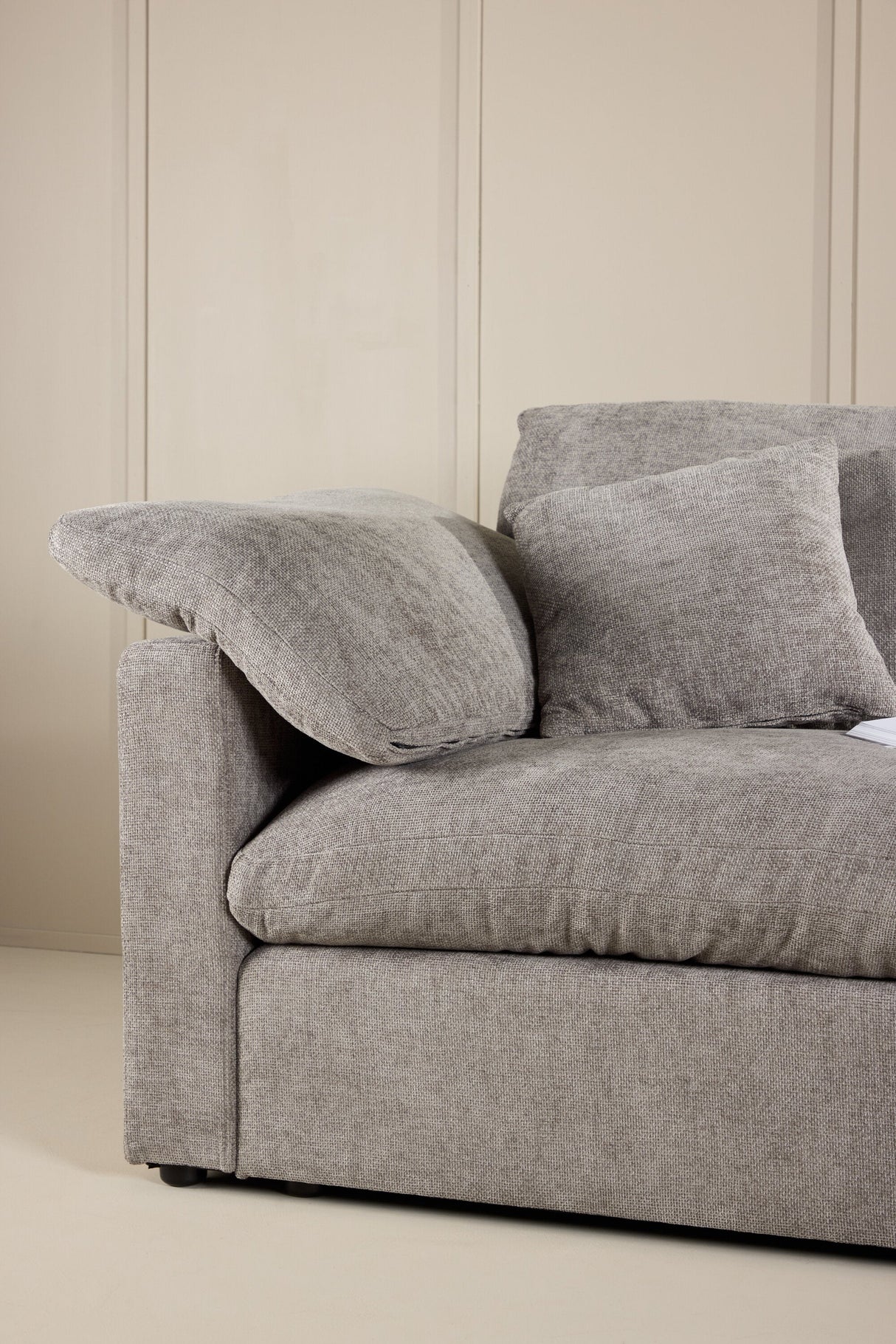 Amalfi Ecksofa - dunkelgrau/Polyester - Chaiselongue Sofas - ALVAHOME