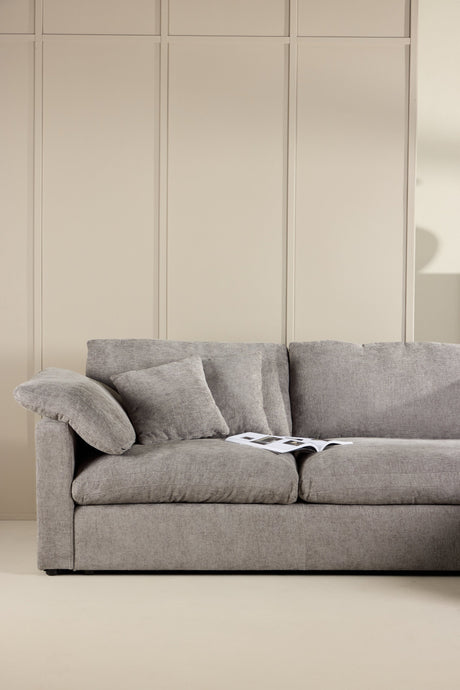 Amalfi Ecksofa - dunkelgrau/Polyester - Chaiselongue Sofas - ALVAHOME