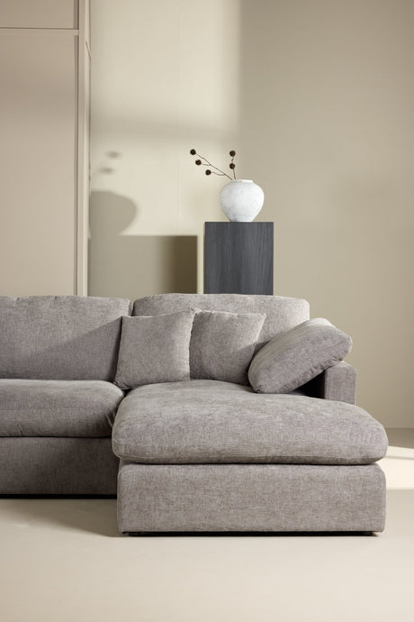 Amalfi Ecksofa - dunkelgrau/Polyester - Chaiselongue Sofas - ALVAHOME