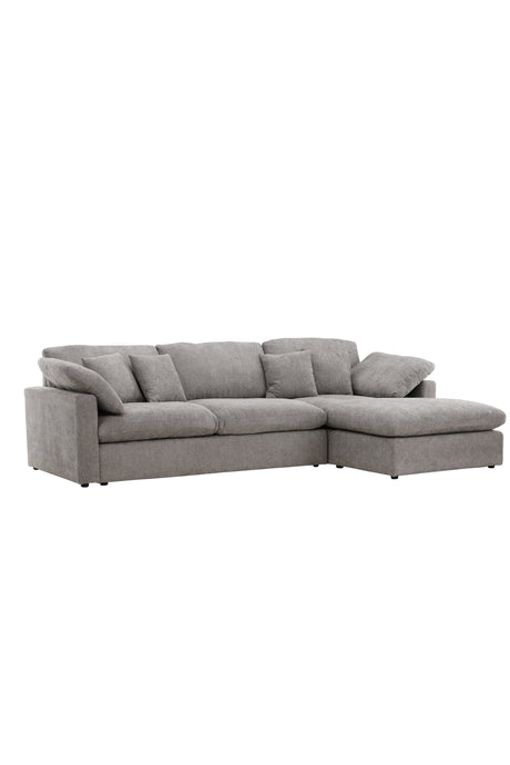 Amalfi Ecksofa - dunkelgrau/Polyester - Chaiselongue Sofas - ALVAHOME